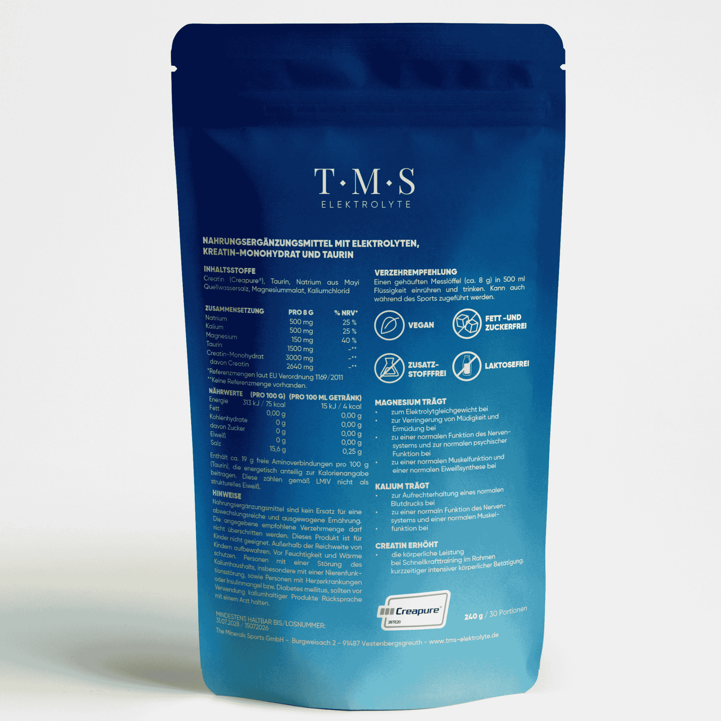 Daily Minerals - Magnesium, Kalium & Creatin für Sportler