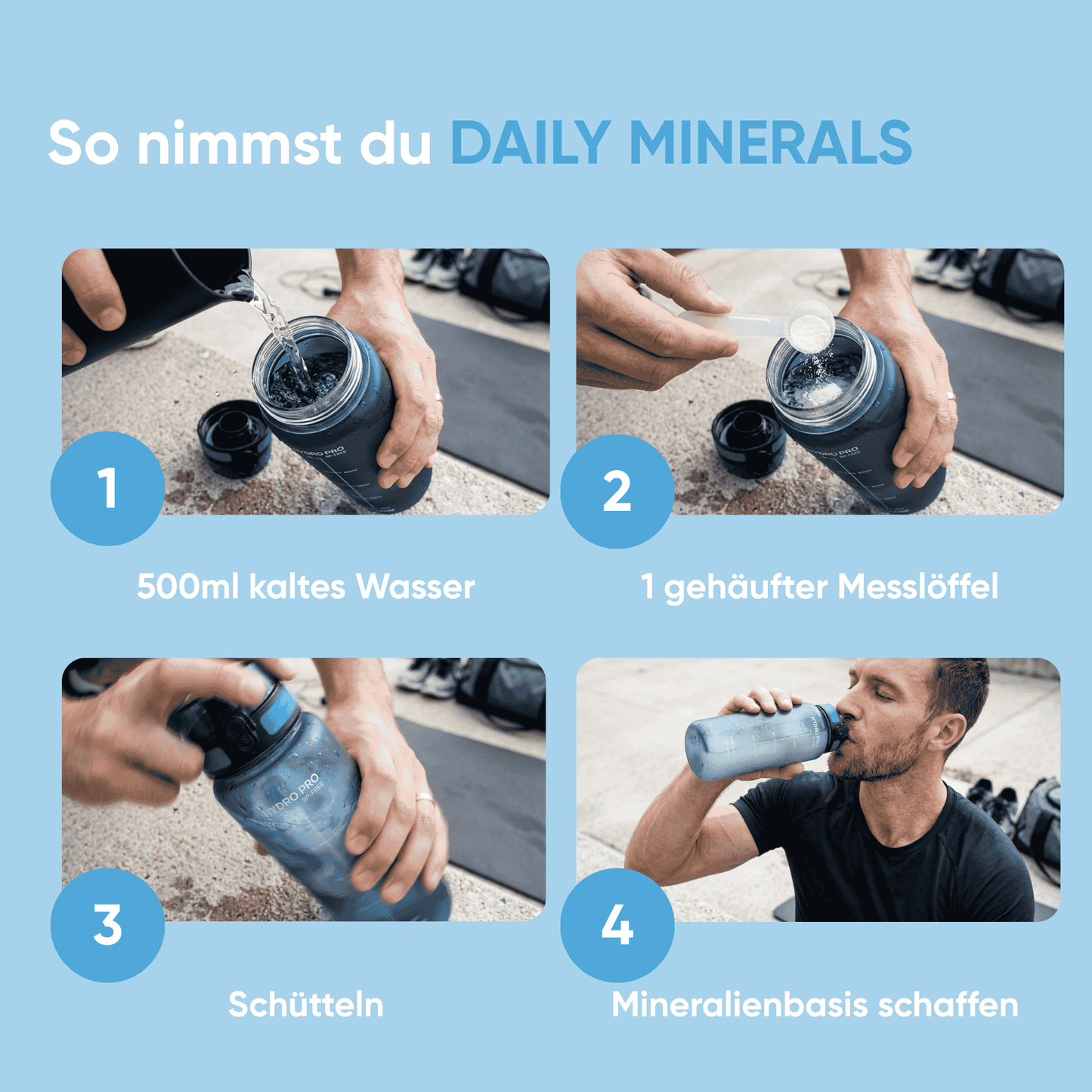 Daily Minerals - Magnesium, Kalium & Creatin für Sportler