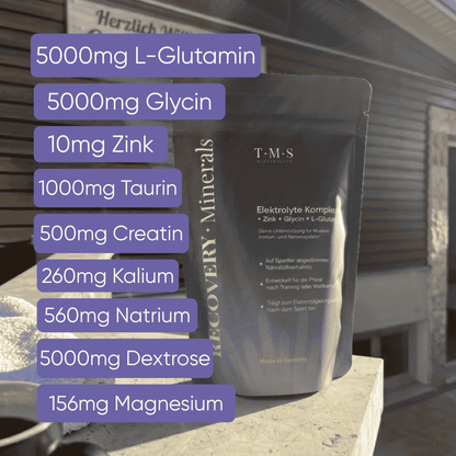 Recovery Minerals - Elektrolyte mit Glycin, Glutamin und Zink